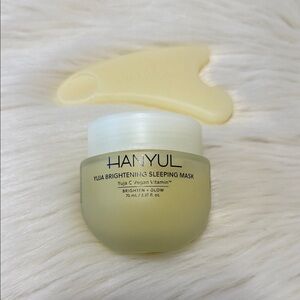 Hanyul Yuja Brightening Sleeping Mask and face massager